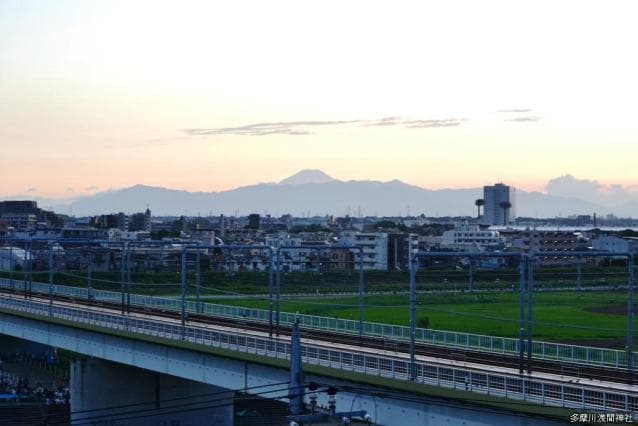 多摩川浅間神社見晴台より