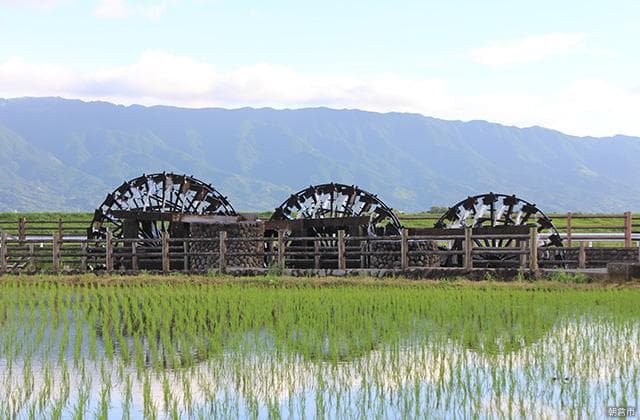 Asakura's triple waterwheel