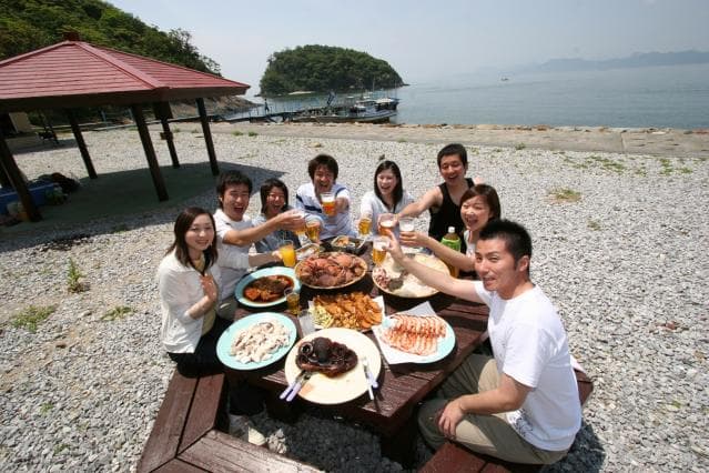 Floating on the boat