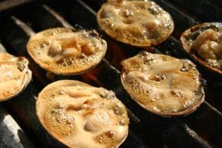 Grilled large clams