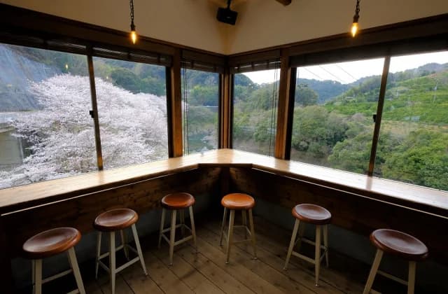 バグダッドから見える桜と明恵峽の光景