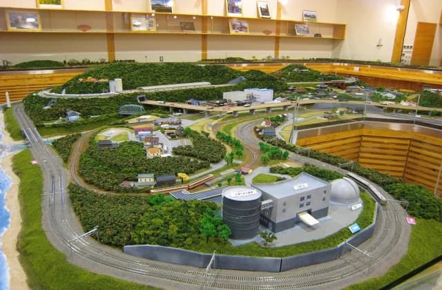 有田川町を再現したジオラマ