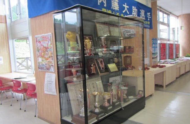 道の駅とようら 内藤大助選手 展示
