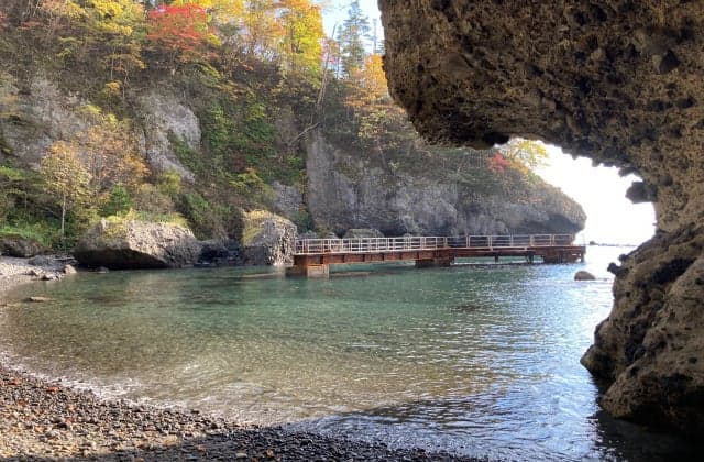 小幌洞窟からの眺望