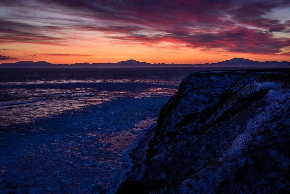 網走市 能取岬 初日の出