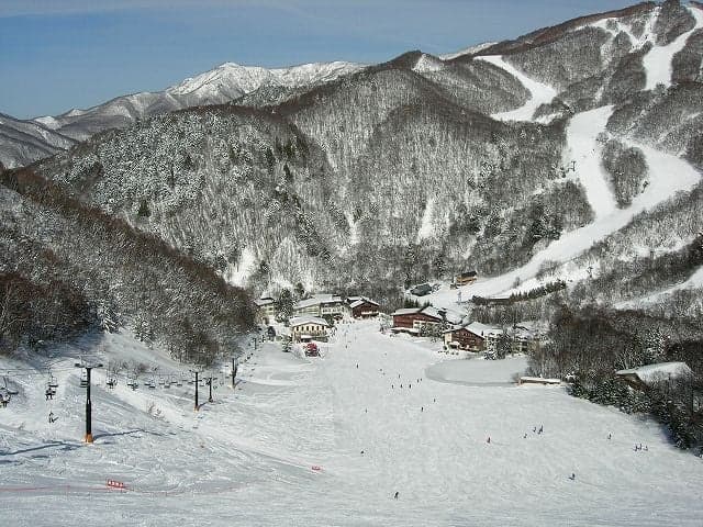 The Giant Ski Resort in the central area of Shiga-kogen