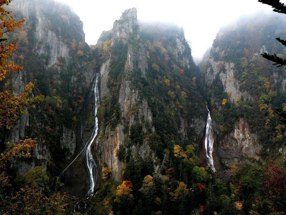 層雲峡(流星・銀河の滝)の紅葉