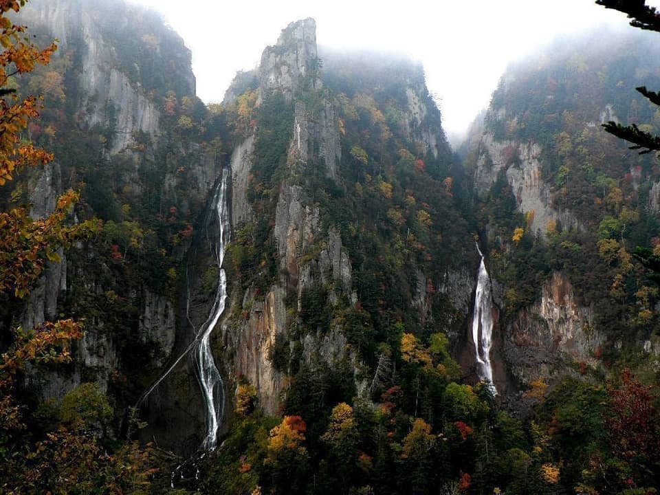 層雲峡(流星・銀河の滝)の紅葉