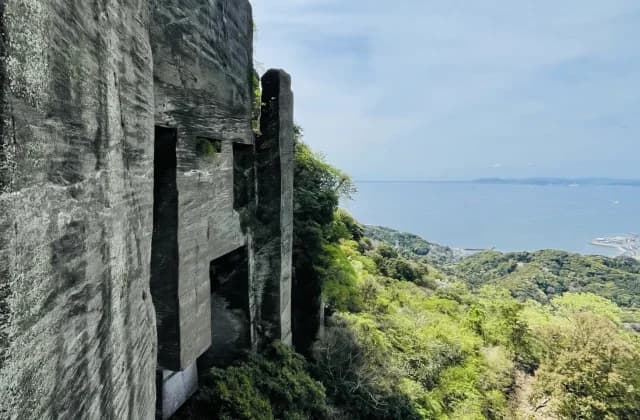 Ruins of Mount Nokogiri stone quarry (commonly known as Laputa wall)