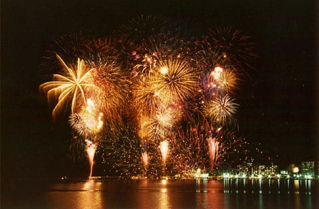 Long run fireworks display