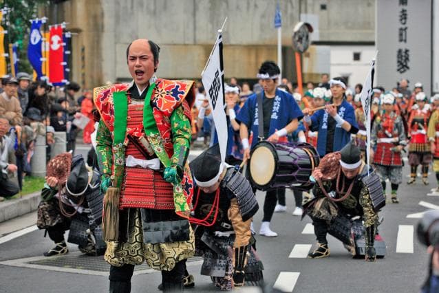 A warrior procession