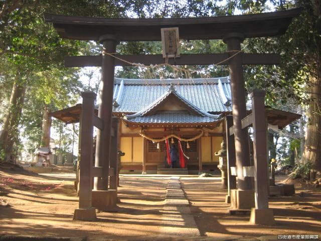 Torii (torii gate) and worship hall