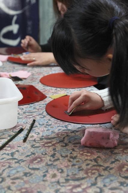 根来塗り研ぎ出し体験