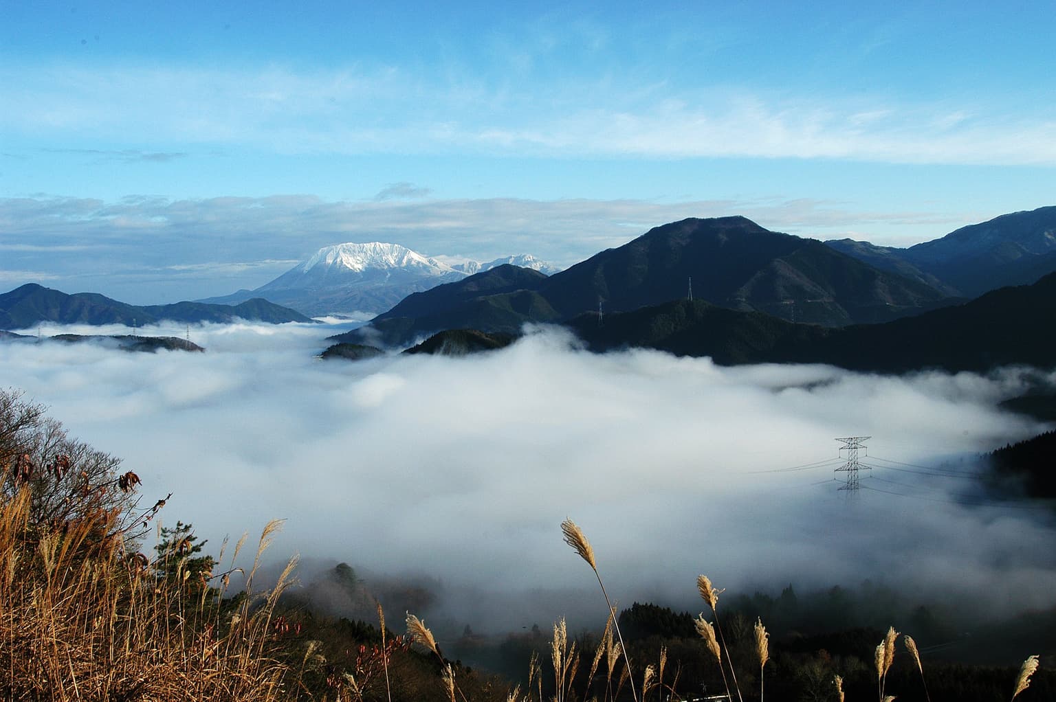 Sea of clouds at Meiji Pass