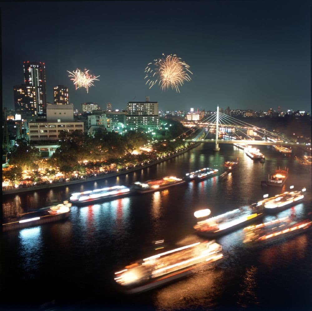 Tenjin Festival dedication fireworks