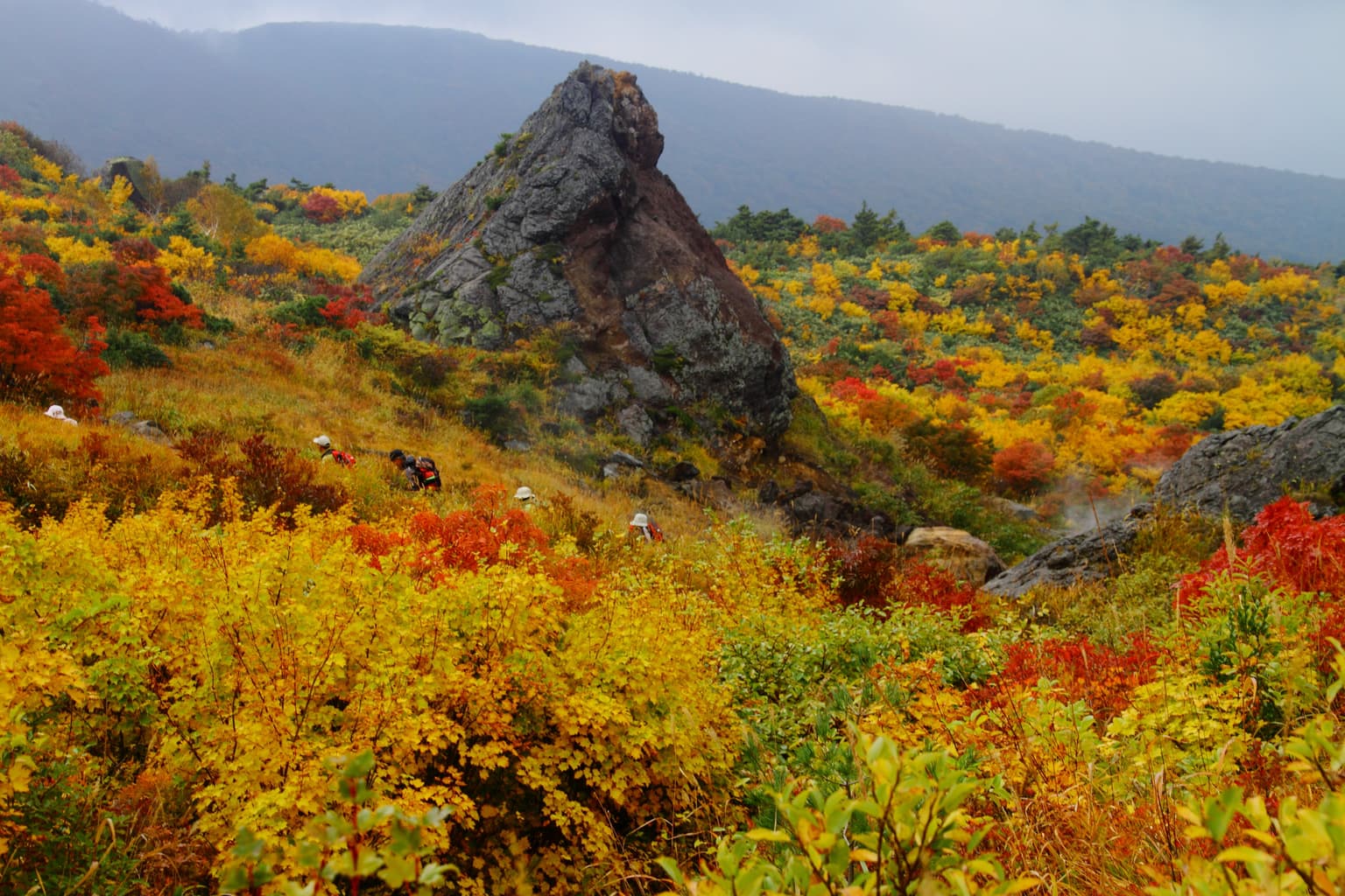 Autumn leaves of Mount Kurikoma