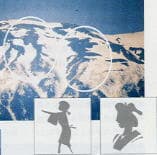 Left: "Bon Odori Musume" (or also known as "Seed Sowing Grandpa") right: "Shimada Musume,"