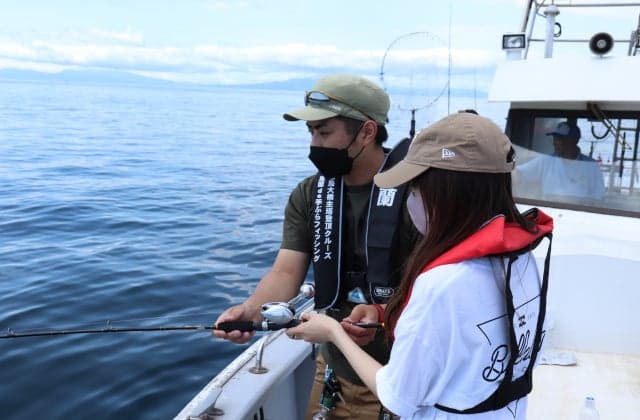 Muroran de hand-free fishing