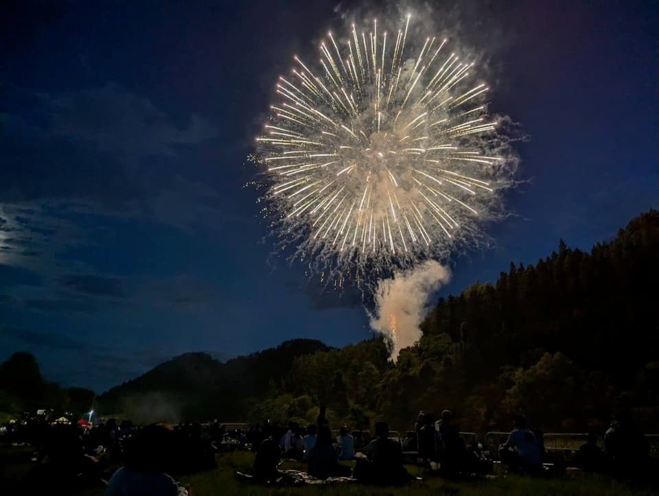 Ani Fireworks Festival and Lantern Flowing