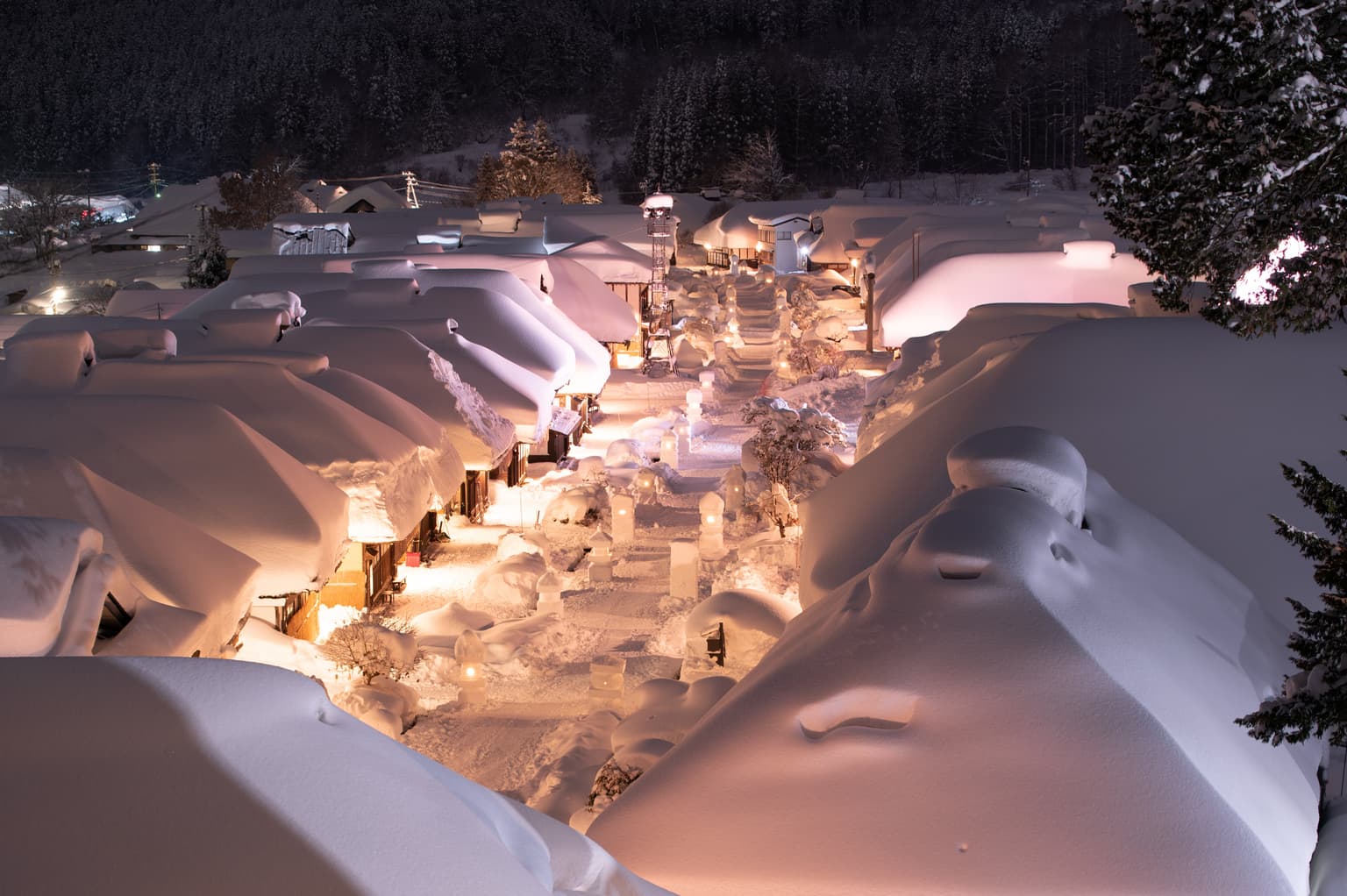 Ouchi-juku Snow Festival