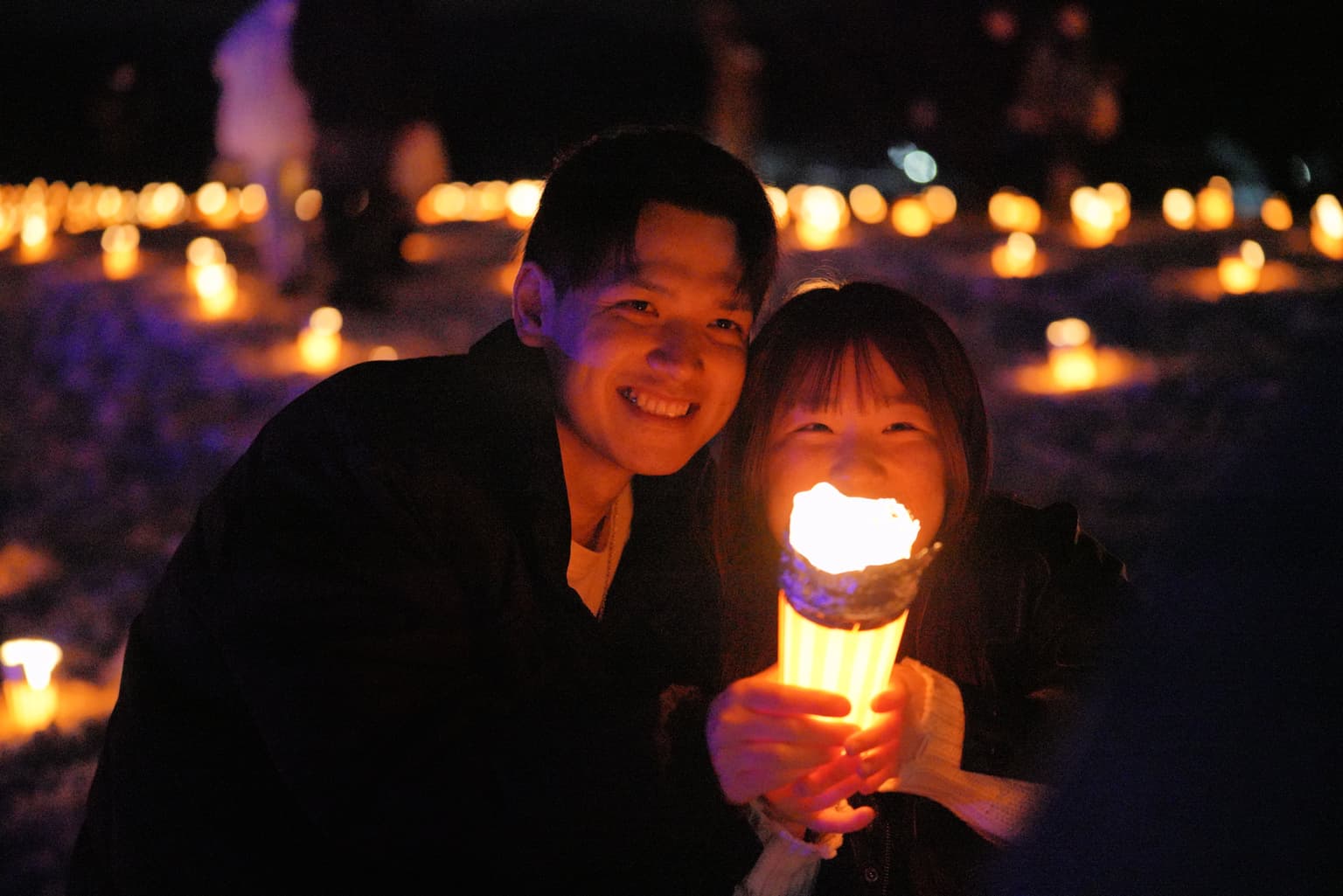 スノーキャンドル点火