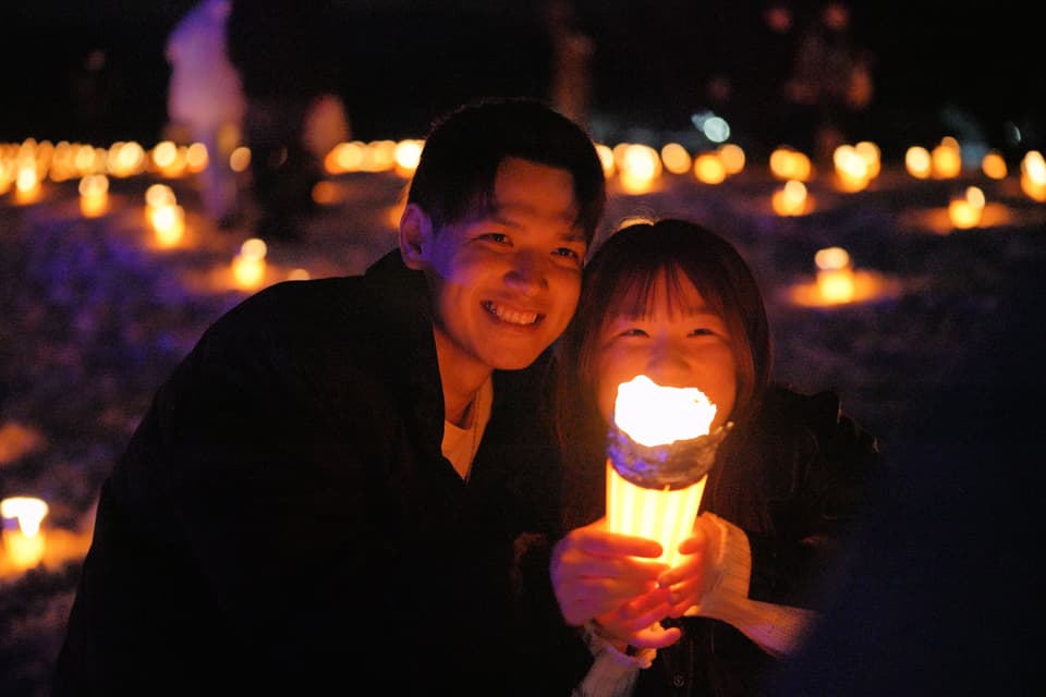 スノーキャンドル点火