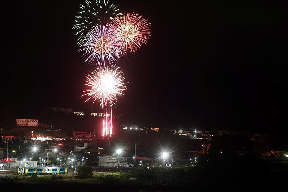Daigocho Fireworks Festival-Michinoeki Okukuji Daigo WEST, Matsunuma Bridge Completion Commemorative-