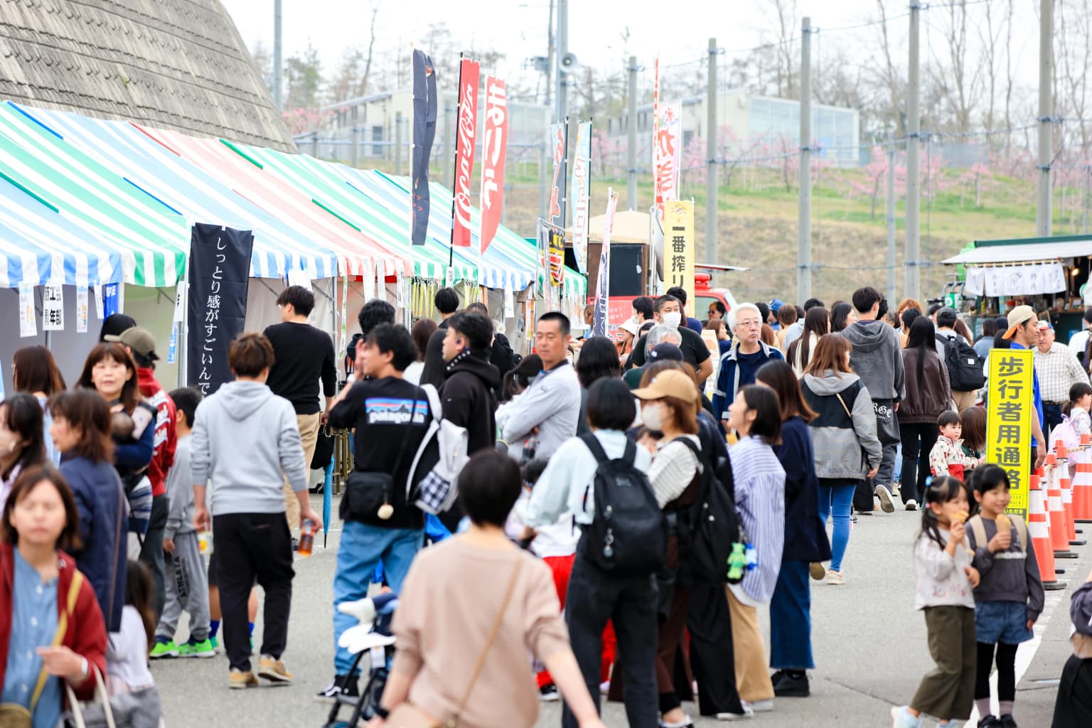 The bustle of the venue