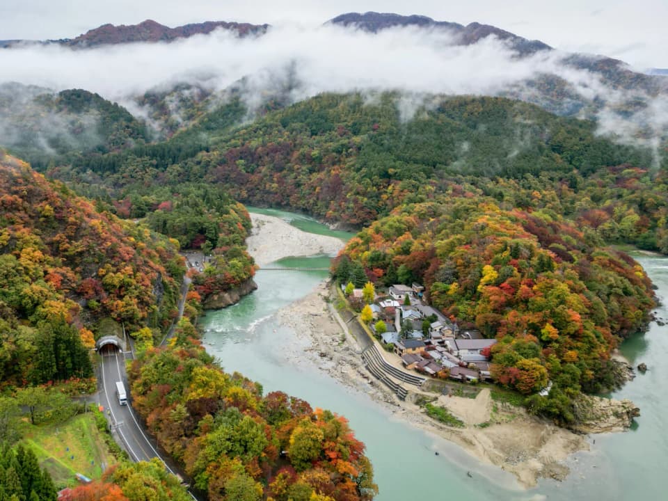 Autumn leaves of Arakawakyo Momiji Line